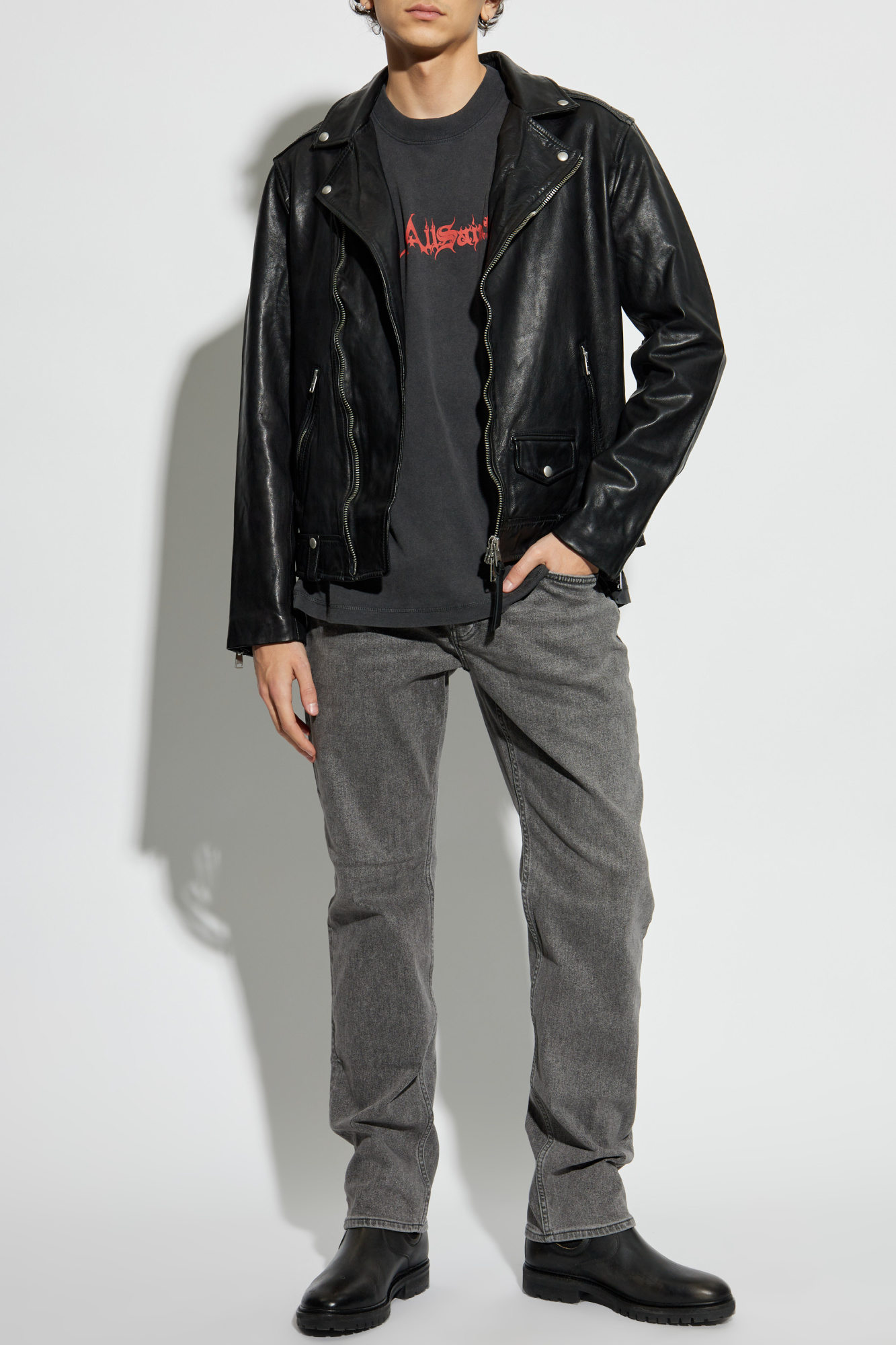 AllSaints Leather jacket Milo | Men's Clothing | Vitkac